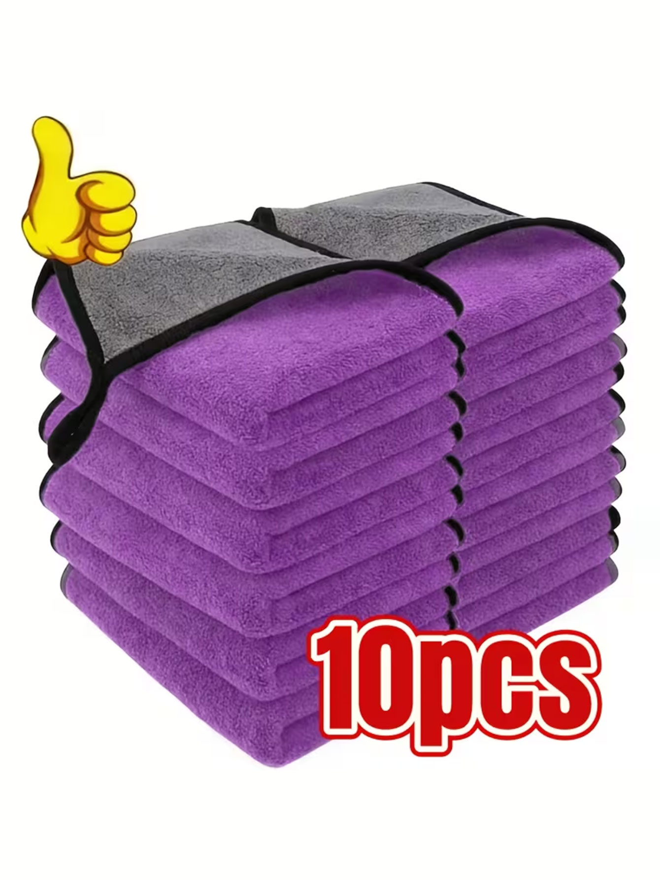 10-Pack Double-Sided Coral Vel - Microfiber Towel Detailing ulasan dan harga