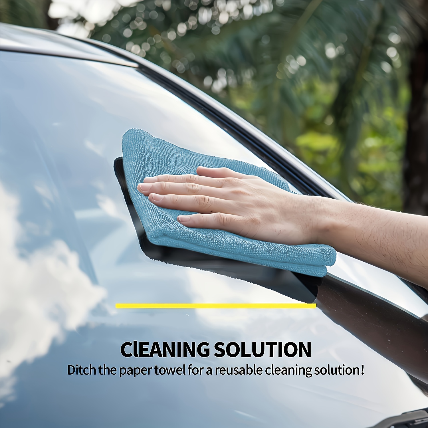 1-50pcs Light Blue Microfiber  - Microfiber Towel Detailing ulasan dan harga